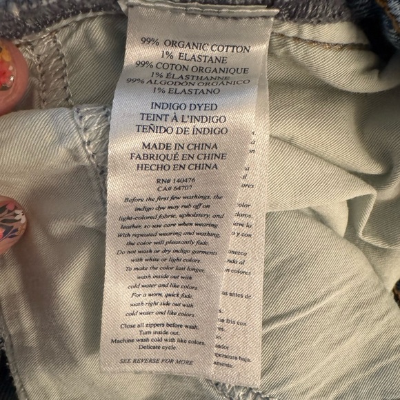 FAHERTY BLUE JEANS ORGANIC COTTON PANTS SIZE 27 STRAIGHT LEG - Picture 10 of 11